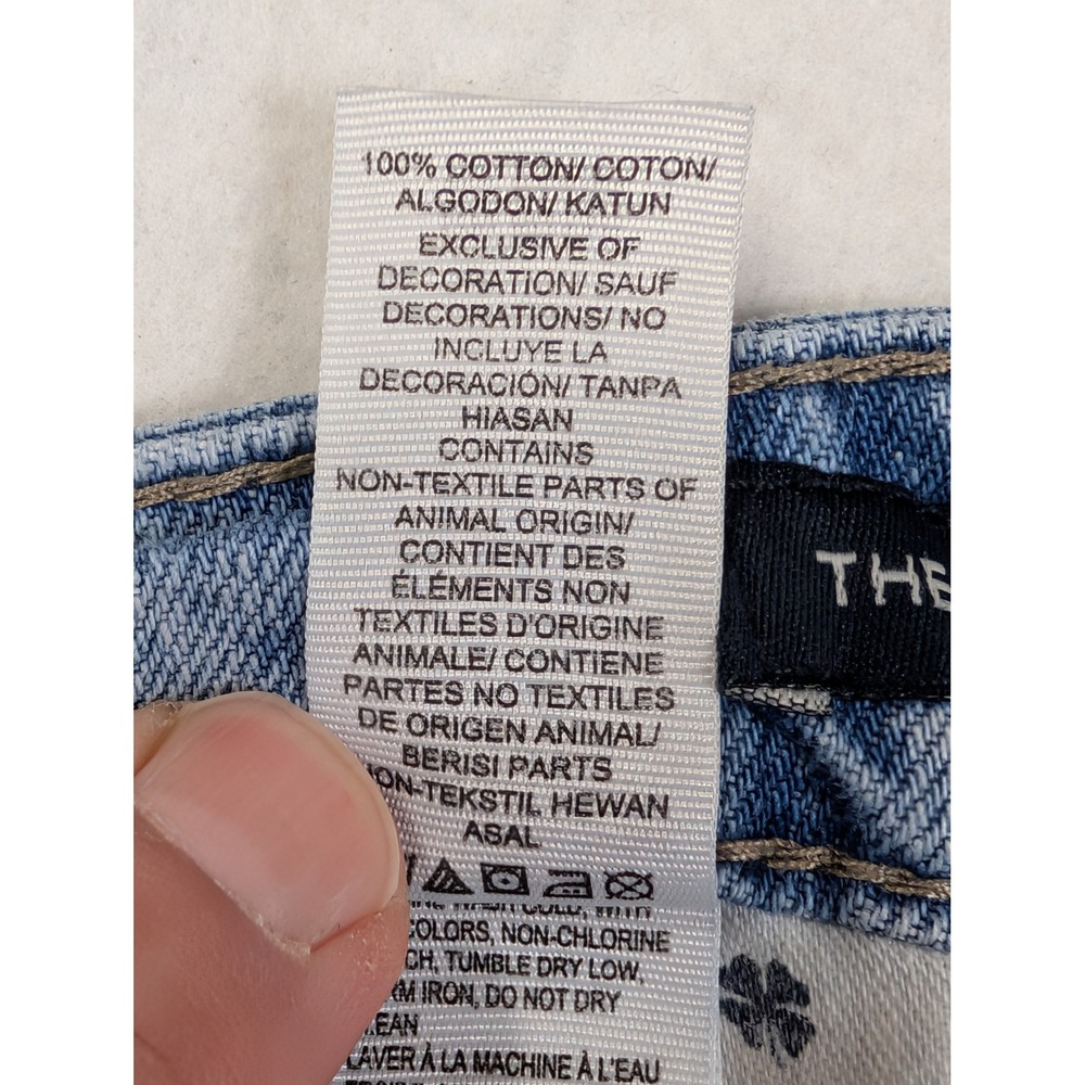 Lucky Brand Womens The Boyfriend Short 8 / 29 Distressed Denim Jeans Light Blue - Picture 5 of 10
